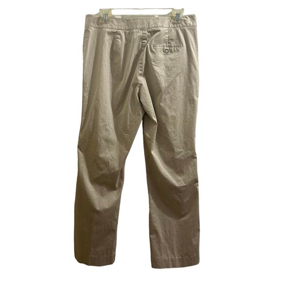 Liz by Liz Claiborne Champagne Beige Work Pants Slacks Office 10P Snap Pockets - Picture 2 of 9